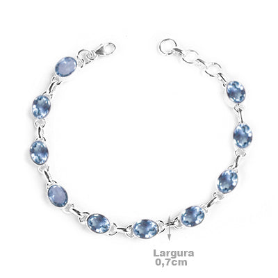Pulseira de Prata com Topázio - 65022