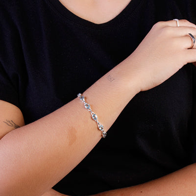 Pulseira de Prata com Topázio - 65022