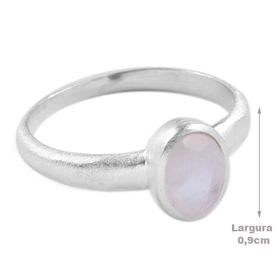 Anel de Prata com Pedra da Lua - 65037