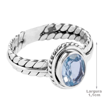 Anel de Prata com Topázio - 65054