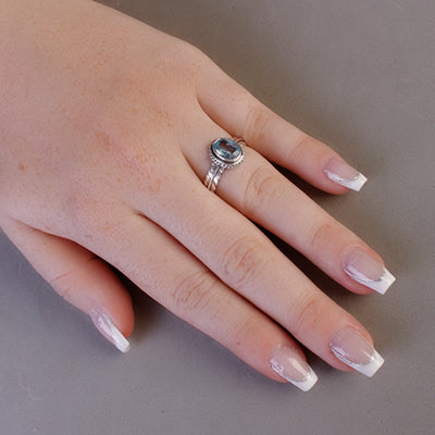 Anel de Prata com Topázio - 65054