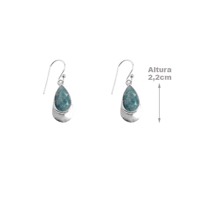 Brinco de Prata com Esmeralda - 65068