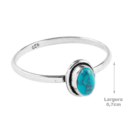 Anel de Prata com Pedra da Lua - 65048