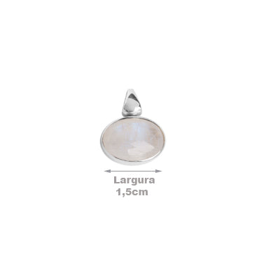 Pingente de Prata com Pedra da Lua - 65126