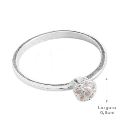 Anel de Prata Flor - 65176