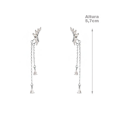 Brinco de Prata com Zircônia - 65199