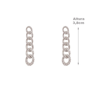 Brinco de Prata com Zircônias - 65201