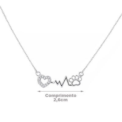 Gargantilha de Prata Batimento Cardíaco - 65255