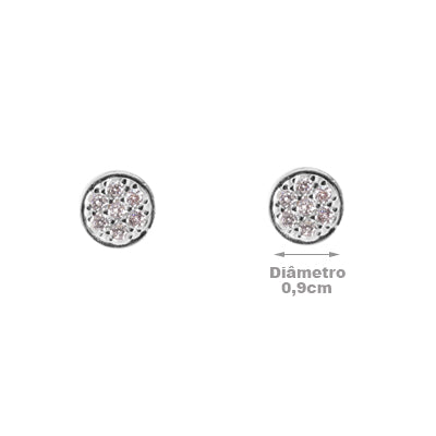 Brinco de Prata com Zircônia - 65286