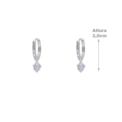 Argola de Prata com Zircônias - 65287