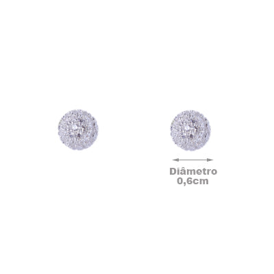 Brinco de Prata com Zircônias - 65289