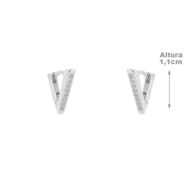 Argola de Prata com Zircônia - 65290