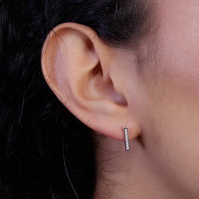 Argola de Prata com Zircônia - 65290