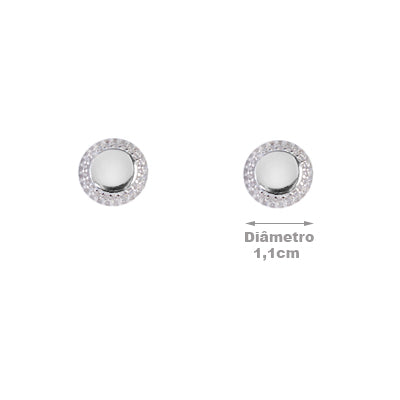 Brinco de Prata com Zircônia - 65292