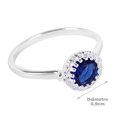 Anel de Prata com Zircônias - 65317