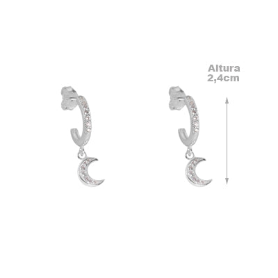 Argola de Prata com Zircônia - 65345