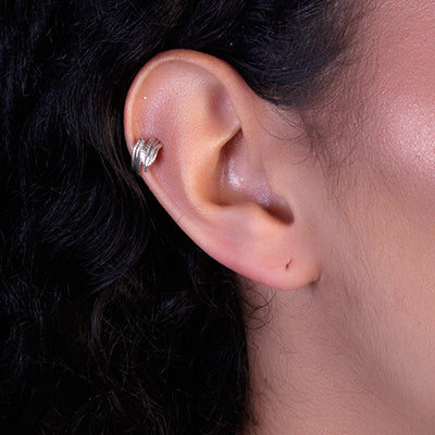 Piercing de Prata Pressão para Orelha - 65348