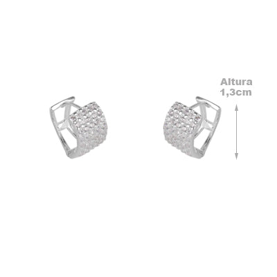 Argola de Prata com Zircônias - 65349