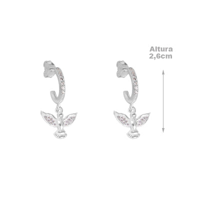 Argola de Prata com Zircônia - 65350