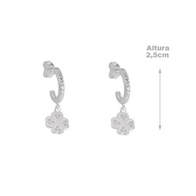 Argola de Prata com Trevo - 65352