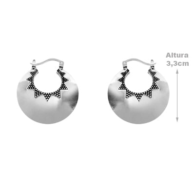 Argola de Prata Trabalhada - 65371