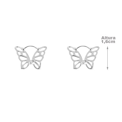 Argola de Prata com Borboleta - 65404