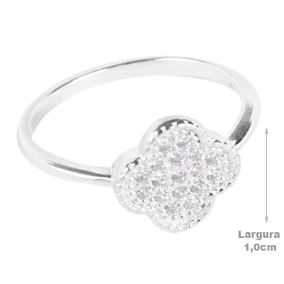 Anel de Prata Trevo/Flor - 65435
