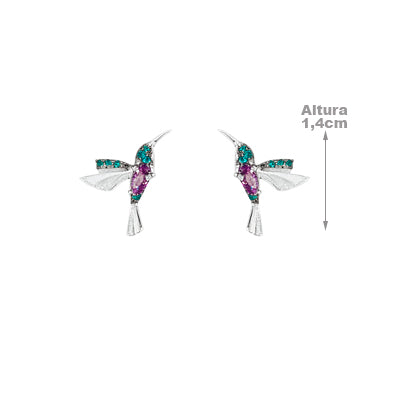 Brinco de Prata Beija-Flor - 65485