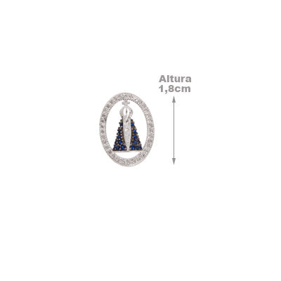 Pingente de Prata Nossa Senhora Aparecida - 65525