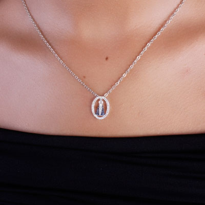 Pingente de Prata Nossa Senhora Aparecida - 65525