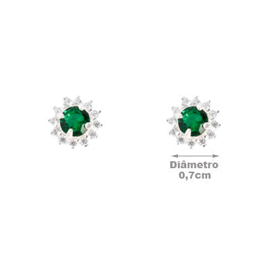 Brinco de Prata com Zircônias - 65526