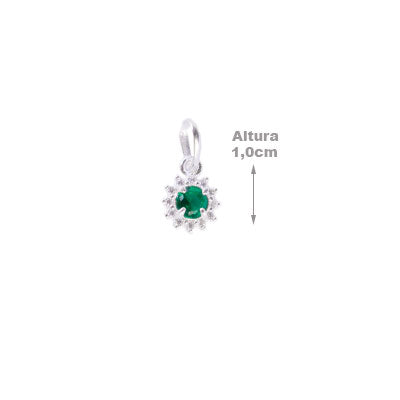 Pingente de Prata com Zircônias - 65528