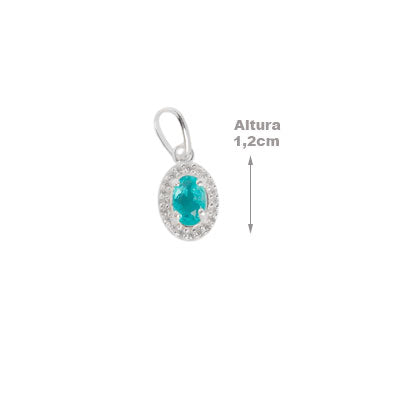 Pingente de Prata com Pedras - 65529