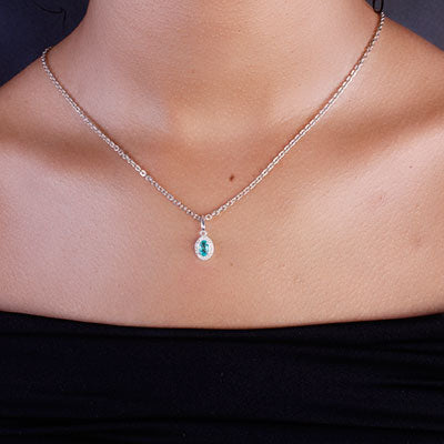 Pingente de Prata com Pedras - 65529
