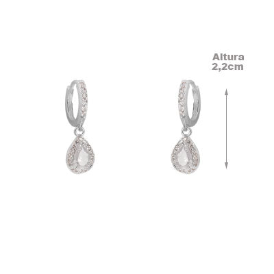 Argola de Prata com Zircônias - 65540