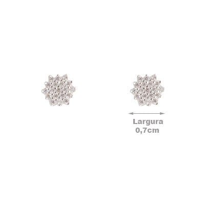 Brinco de Prata com Zircônia - 65541