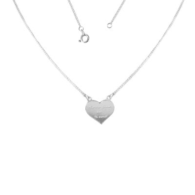 Gargantilha de Prata Coração - 65551