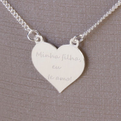 Gargantilha de Prata Coração - 65551