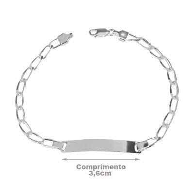 Pulseira de Prata com Placa - 65559