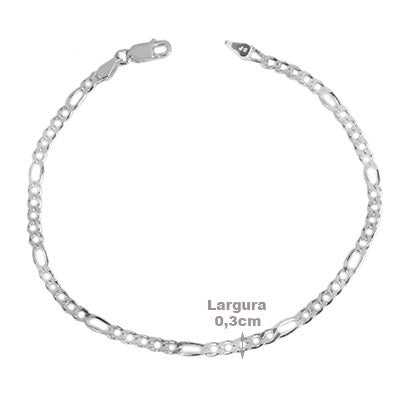 Pulseira de Prata em Elos - 65564
