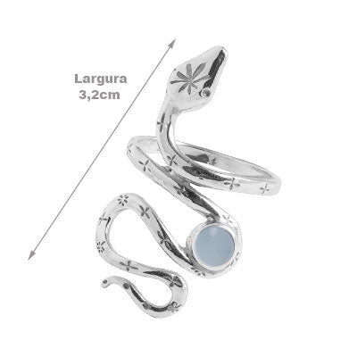 Anel de Prata Serpente/Cobra - 65575