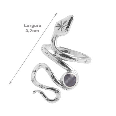 Anel de Prata Serpente/Cobra - 65577