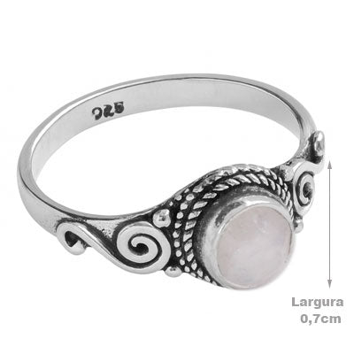 Anel de Prata com Pedra da Lua - 65585