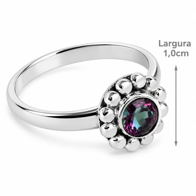 Anel de Prata com Cristal - 55835