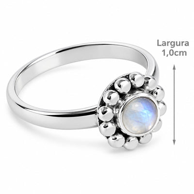 Anel de Prata com Pedra da Lua - 55820