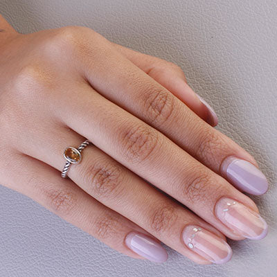 Anel de Prata com Citrino - 65588