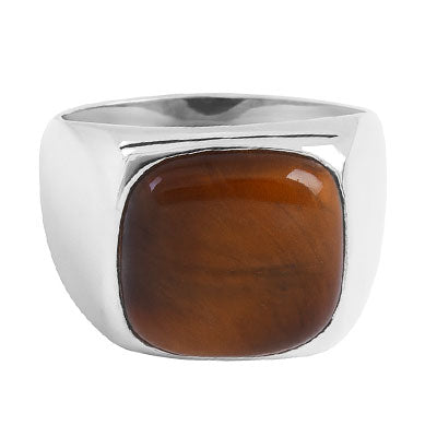 Anel de Prata com Olho de Tigre - 65610