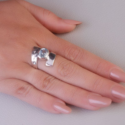 Anel de Prata com Topázio - 65616