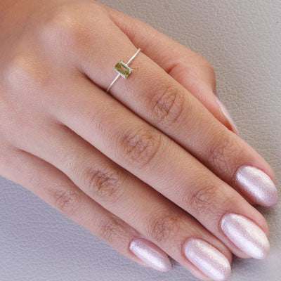 Anel de Prata com Peridoto - 65624