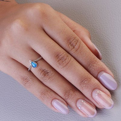 Anel de Prata com Opala - 65627